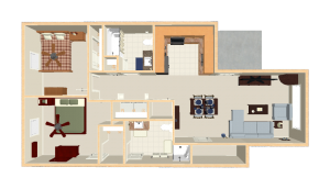 2 bedroom apartment layout